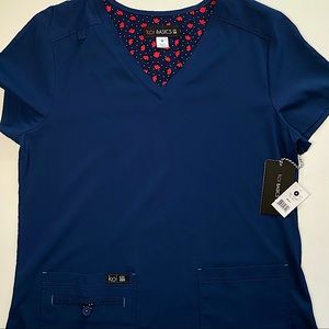 NWT Women’s KOI Basics Becca Navy Scrub Top